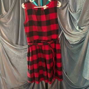 Carter's Red and Black Sleeveless A-Line Dress size 7
